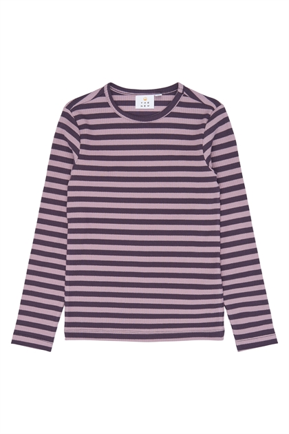 The New Bluse Moore Rib - Sweat Grape Striped